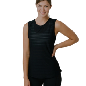 Zyia Active Black Luxe Muscle Tank Sz M